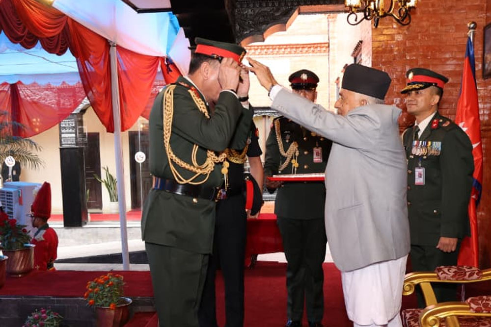 भारतीय सेनाध्यक्ष सेठलाई नेपाली सेनाको मानार्थ महारथीको दर्जा प्रदान